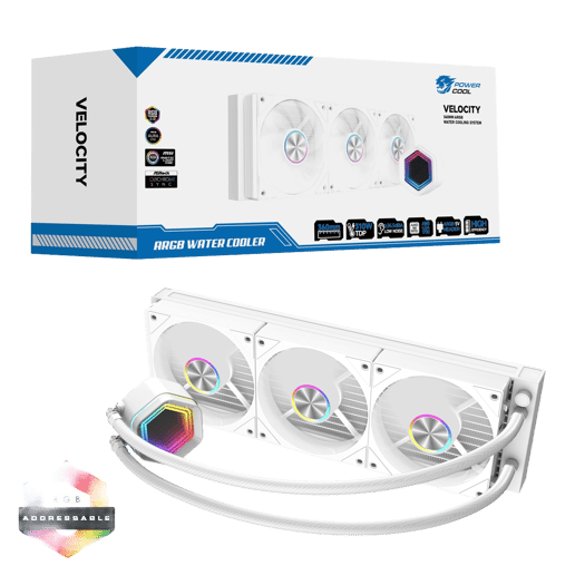 Powercool Velocity 360mm Watercooler White