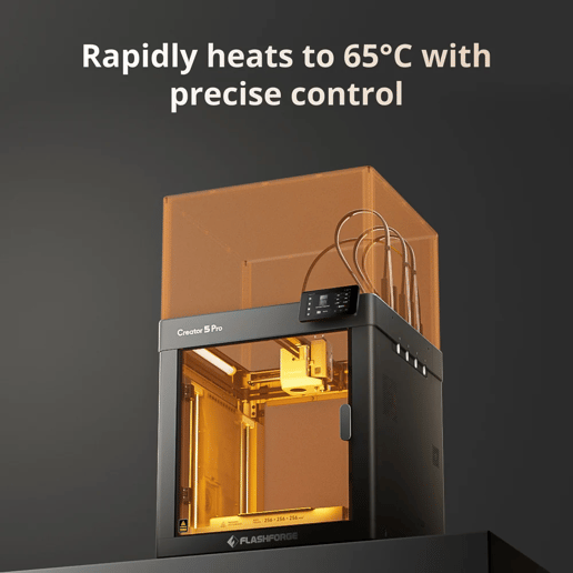 Flashforge Creator 5 Pro 4-Toolheads Enclosed Multi-Color 3D Printer