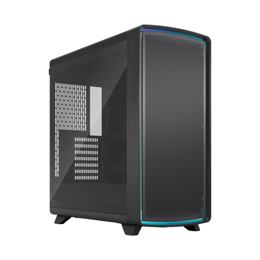Fractal Summit Ambience Blackout TG Light Mid Tower Gaming Case - Black 