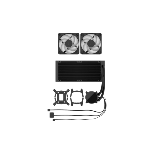 Fractal Design Radius 240 RGB AIO CPU Cooler, Black