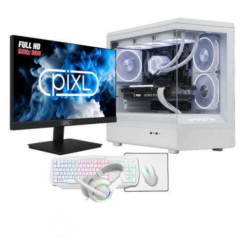 Horizon Ryzen 5 5500 RTX 3050 Pre-built Gaming PC with CCL 2026 Xmas Bundle White