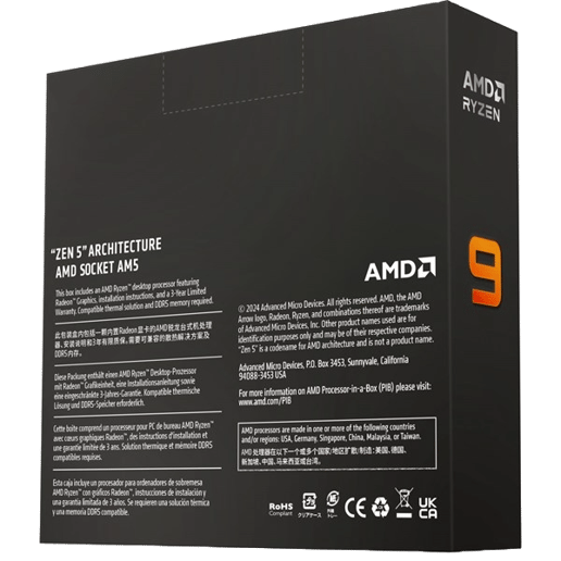 AMD Ryzen 9 9900X 12 Core/24 Thread AM5 CPU 