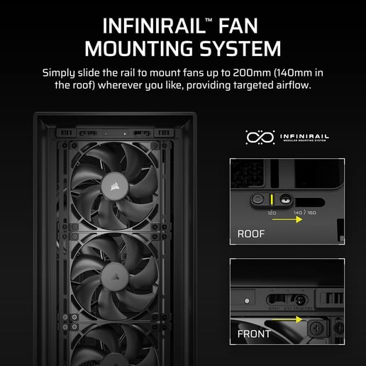 Corsair FRAME 5000D RS Mid Tower Gaming Case - Black 