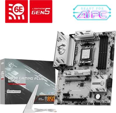 MSI B850 GAMING PLUS WIFI6E ATX Motherboard for AMD Socket AM5 CPUs