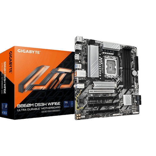 Gigabyte B860M DS3H WIFI6E mATX Motherboard for Intel Socket 1851 CPUs