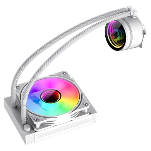 GameMax Iceburg 120mm AIO ARGB CPU Water Cooler - White