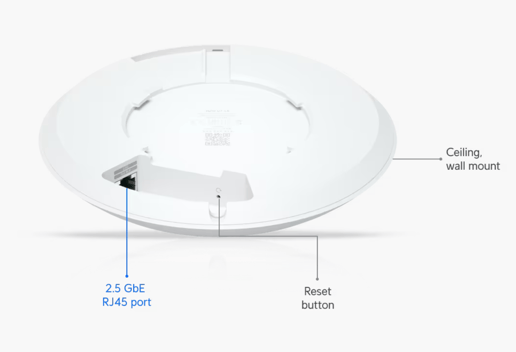Ubiquiti Access-Point UniFi U7-LR 802.11be WiFi 7 (ohne PoE-