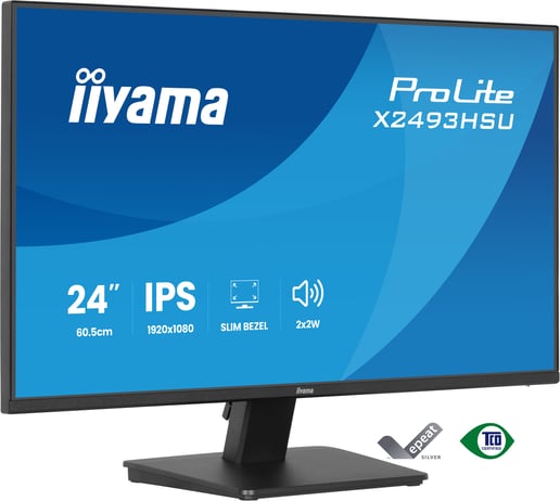 iiyama X2493HSU-B1 24" Full HD Monitor - IPS, 120Hz, 1ms, Speakers, HDMI, DP