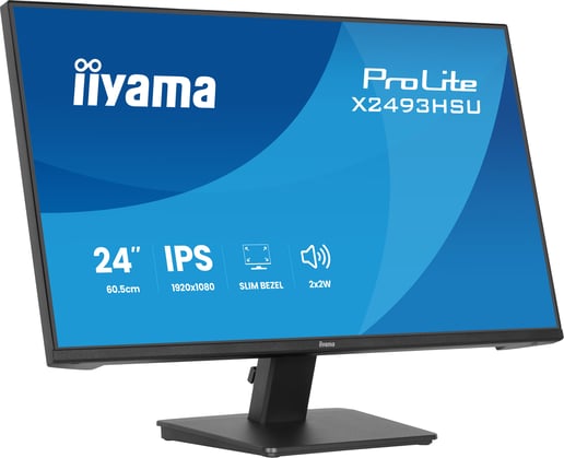 iiyama X2493HSU-B1 24" Full HD Monitor - IPS, 120Hz, 1ms, Speakers, HDMI, DP