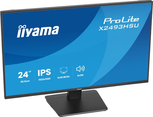 iiyama X2493HSU-B1 24" Full HD Monitor - IPS, 120Hz, 1ms, Speakers, HDMI, DP