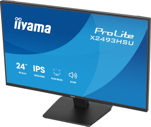 iiyama X2493HSU-B1 24" Full HD Monitor - IPS, 120Hz, 1ms, Speakers, HDMI, DP