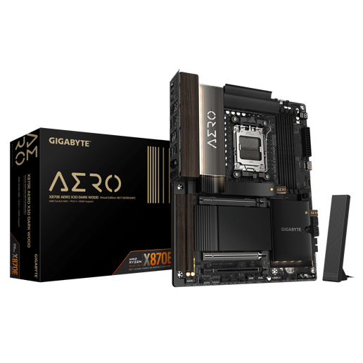 Gigabyte X870E AERO X DK WOOD ATX Motherboard for AMD Socket AM5 CPUs
