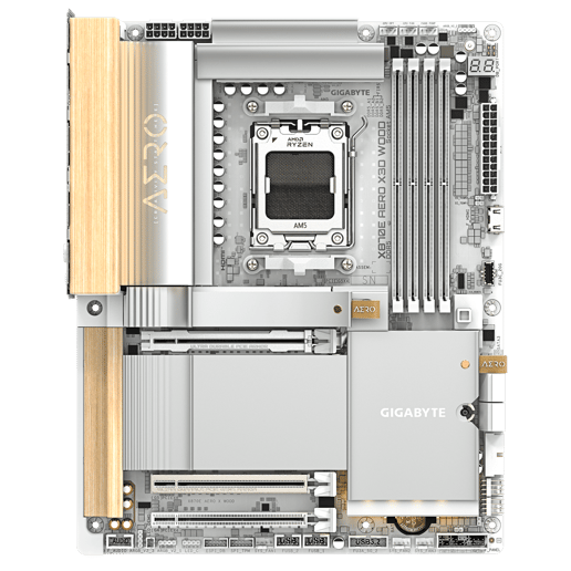 Gigabyte X870E AERO X3D WOOD ATX AM5 Motherboard