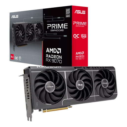 ASUS Radeon RX 9070 Prime EVO OC 16GB GDDR6 Graphics Card