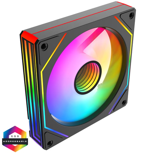 CiT Pro Storm Infinity 120mm ARGB PWM Case Fan in Black