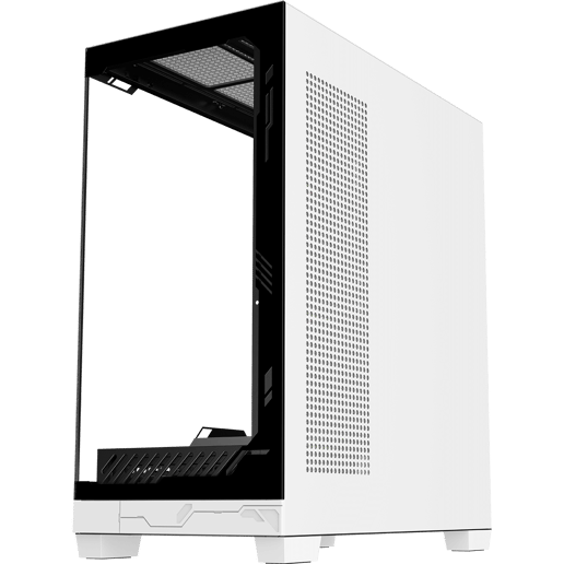 Powercool PC-ULTRA-WHT Mid Tower Gaming Case - Black/White 