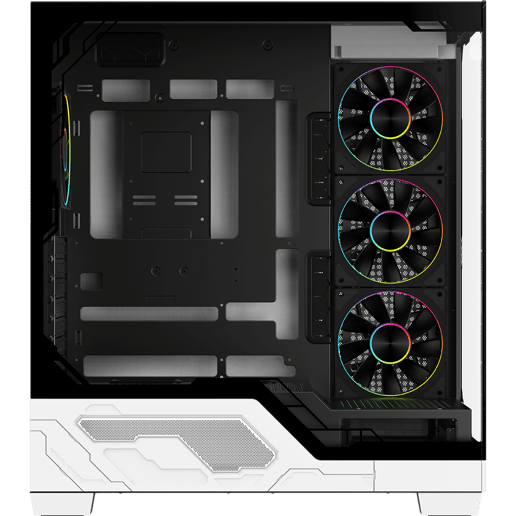 Powercool PC-ULTRA-WHT Mid Tower Gaming Case - Black/White 