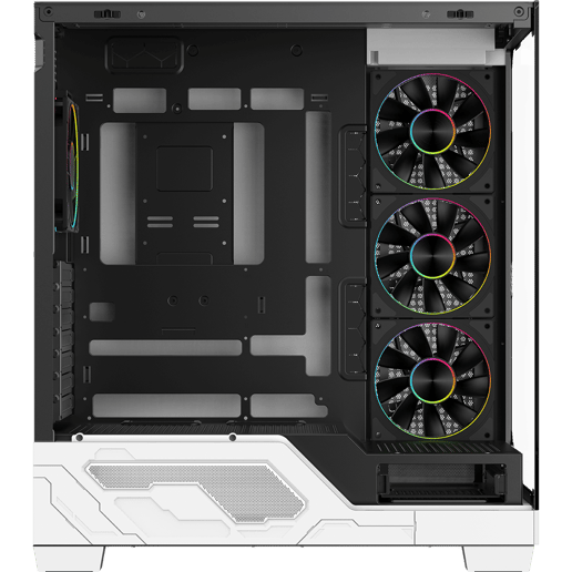 Powercool PC-ULTRA-WHT Mid Tower Gaming Case - Black/White 