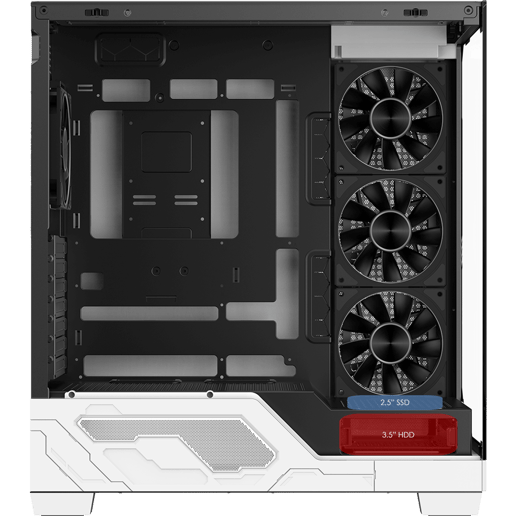 Powercool PC-ULTRA-WHT Mid Tower Gaming Case - Black/White 