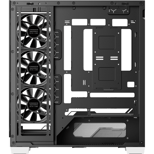 Powercool PC-ULTRA-WHT Mid Tower Gaming Case - Black/White 