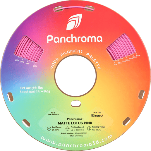 Panchroma PLA 3D Filament Matte Lotus Pink