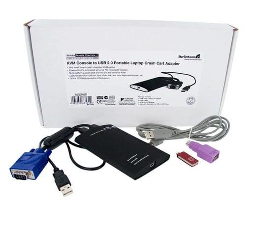 StarTech.com KVM Console to USB 2.0 Portable Laptop Crash Cart Adaptor
