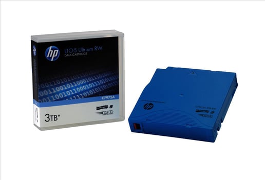 HP (1.5/3TB) 2:1 Compression 846m 280MB/s LTO-5 RW Ultrium Data Tape Cartridge (Blue)