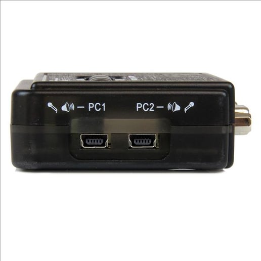 StarTech.com 2-Port Black USB KVM Switch Kit with Audio and Cables