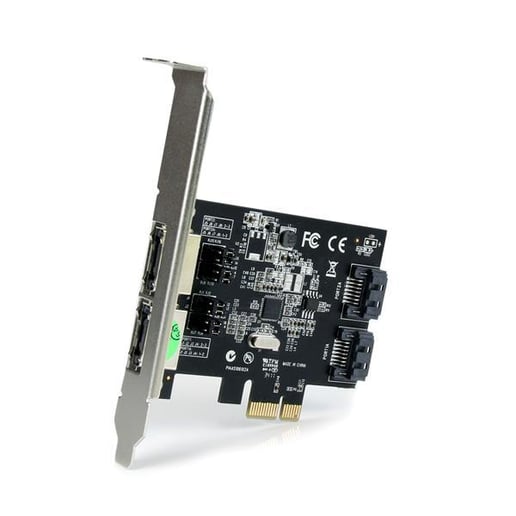 StarTech.com 2 Port PCI Express SATA 6 Gbps eSATA Controller Card - Dual Port PCIe SATA III Card - 2 Internal/2 External