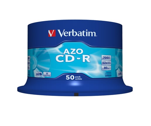 Verbatim CD-R 700MB 80 Minute 52x Crystal Super AZO