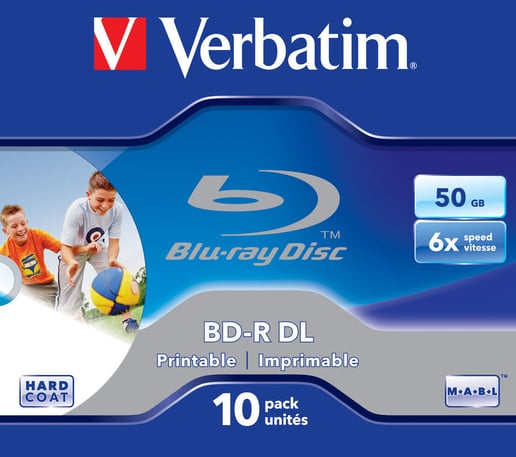 Verbatim 50GB BD-R 6x Jewel Case (10 Pack) Wide Printable