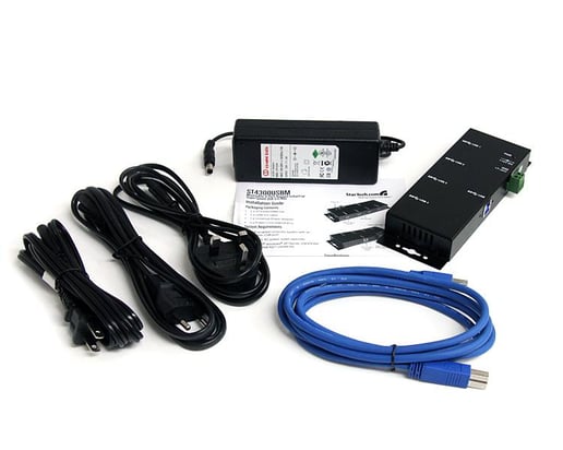 StarTech.com Mountable 4 Port Rugged Industrial SuperSpeed USB 3.0 Hub (Black)