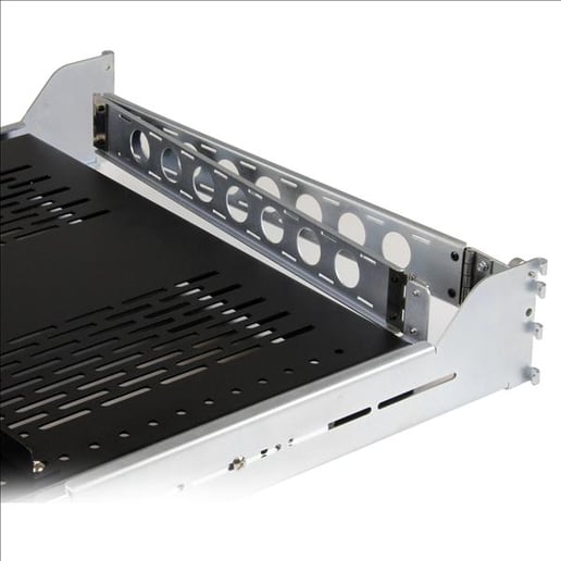 StarTech.com 2U Vented Sliding Rack Shelf with Cable Management Arm and Adjustable Mounting Depth - 125lbs / 56.7kg