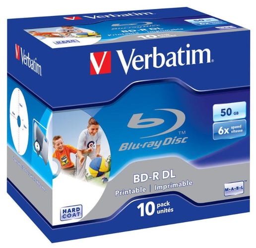Verbatim 50GB BD-R 6x Jewel Case (10 Pack) Wide Printable