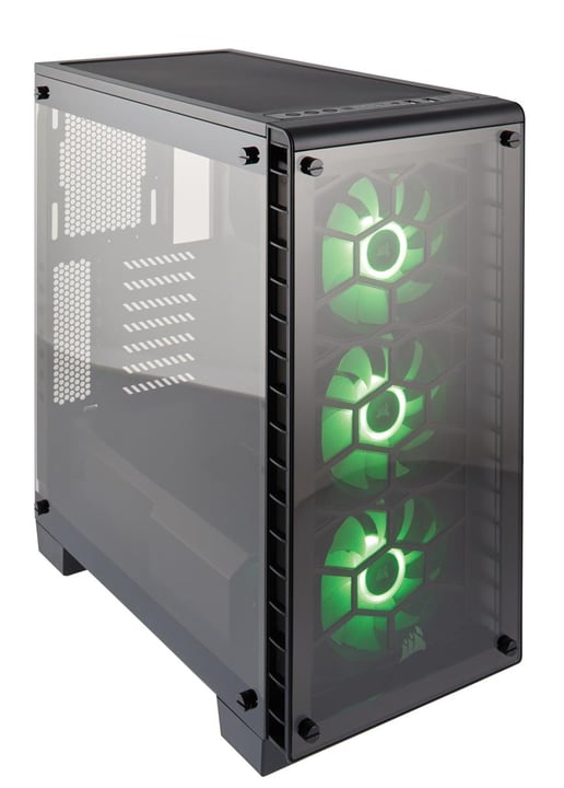 Corsair Crystal 460X RGB Mid Tower Gaming Case - Black 