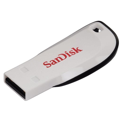 SanDisk (16GB) Cruzer Blade USB Flash Drive (White)