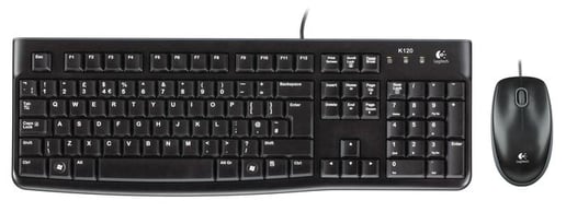 Logitech MK120 Desktop Wired USB Keyboard and Optical Mouse (Black)
