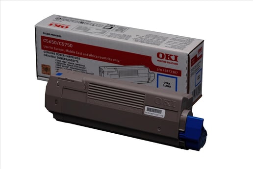 OKI 43872307 (Yield: 2,000 Pages) Cyan Toner Cartridge