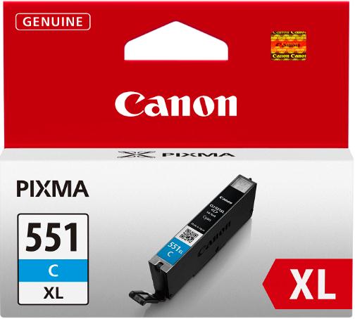 Canon CLI-551CXL (Yield: 665 Pages) High Yield Cyan Ink Cartridge