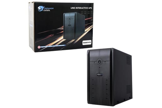 Powercool Smart UPS 1000VA 3 x UK Plug, 2 x IEC, RJ45 x 2, USB LED Display
