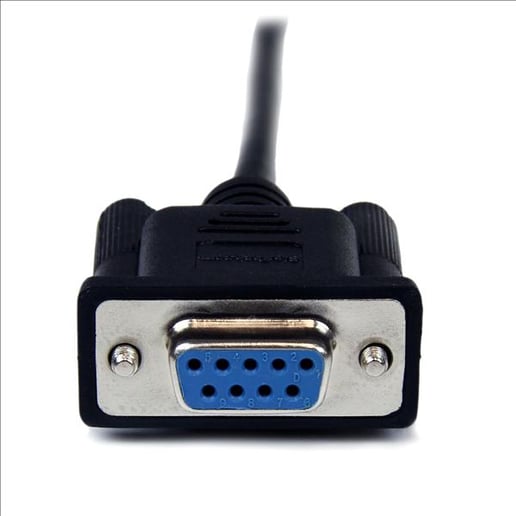 StarTech.com Black DB9 RS232 Serial Null Modem Cable F/M (1M)