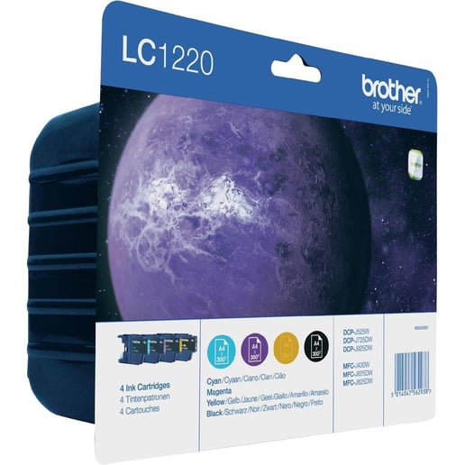 Brother LC1220 Value Pack (4 Cartridges: Cyan/Yellow/Magenta/Black)