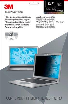 3M PF133W9B Frameless Black Privacy Filter for 13.3 inch Widescreen Laptops - 7000014516