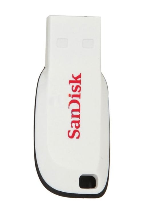 SanDisk (16GB) Cruzer Blade USB Flash Drive (White)
