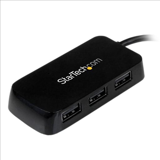 StarTech.com Portable 4 Port SuperSpeed Mini USB 3.0 Hub - Black