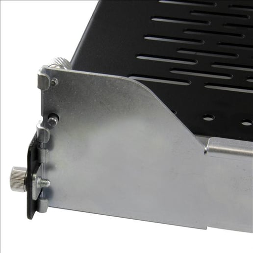 StarTech.com 2U Vented Sliding Rack Shelf with Cable Management Arm and Adjustable Mounting Depth - 125lbs / 56.7kg