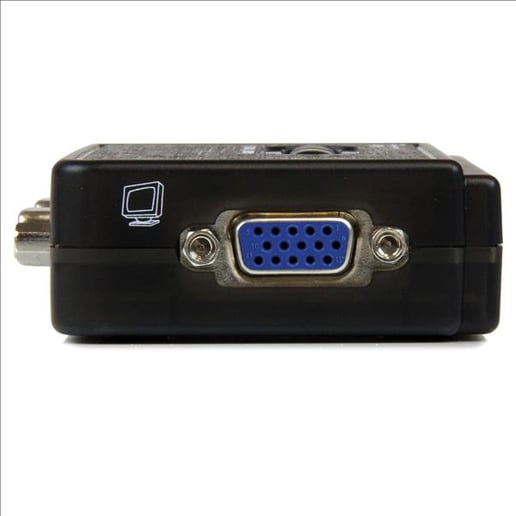 StarTech.com 2-Port Black USB KVM Switch Kit with Audio and Cables