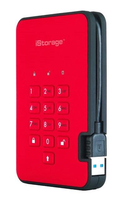 iStorage diskAshur2 (4000GB) Solid State Drive USB 3.1 Encrypted 256-bit (Fiery Red)