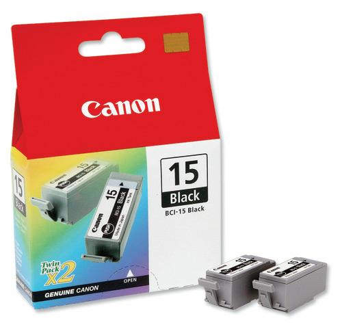 Canon BCI-15 Black (Twin Pack) Ink Tank