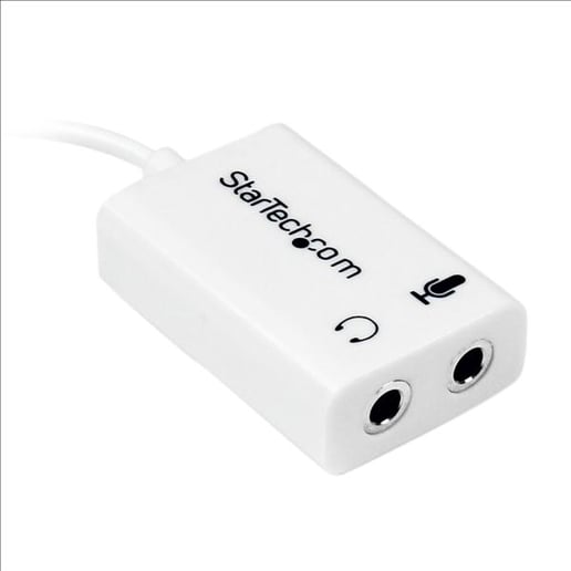 StarTech.com 3.5mm 4 Position to 2x3 Position 3.5mm Headset Splitter Adaptor M/F - White